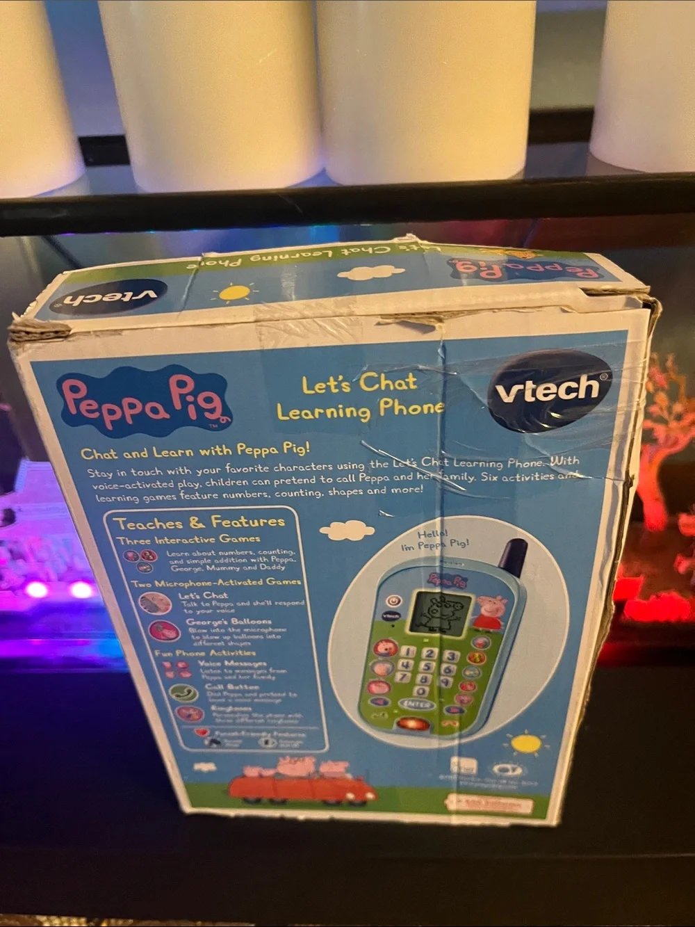 VTech Peppa Pig Let's Chat Learning Phone - Green/Blue